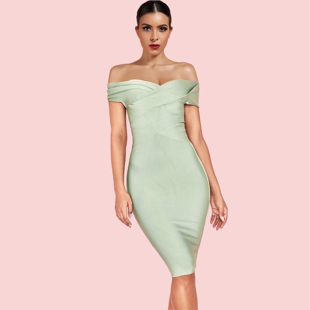 LAST ONE! Off Shoulder Bandage Dress